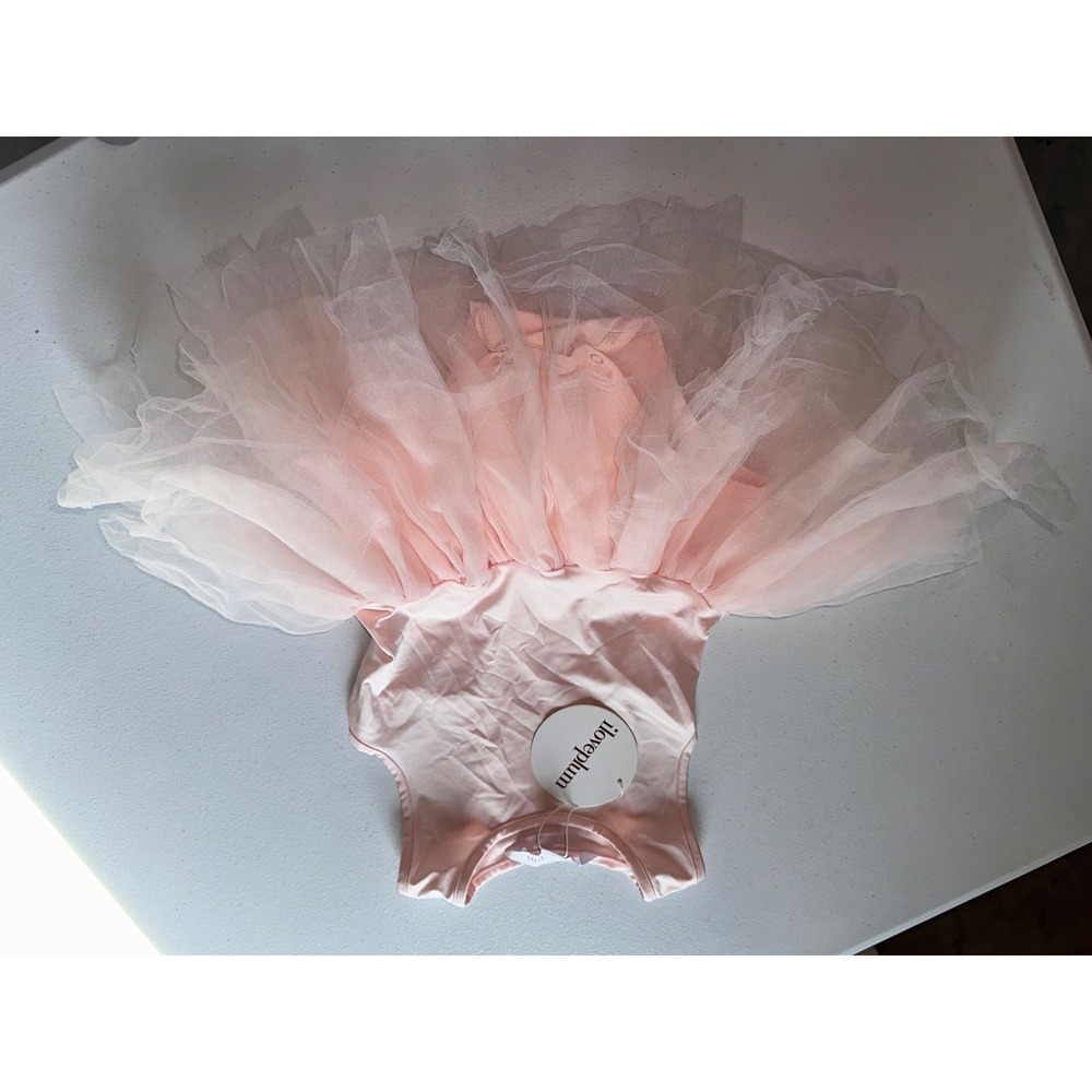 iloveplum BEA Tutu Dress Girls 6Y Ballet Pink Tulle Sleeveless Leotard NWT
